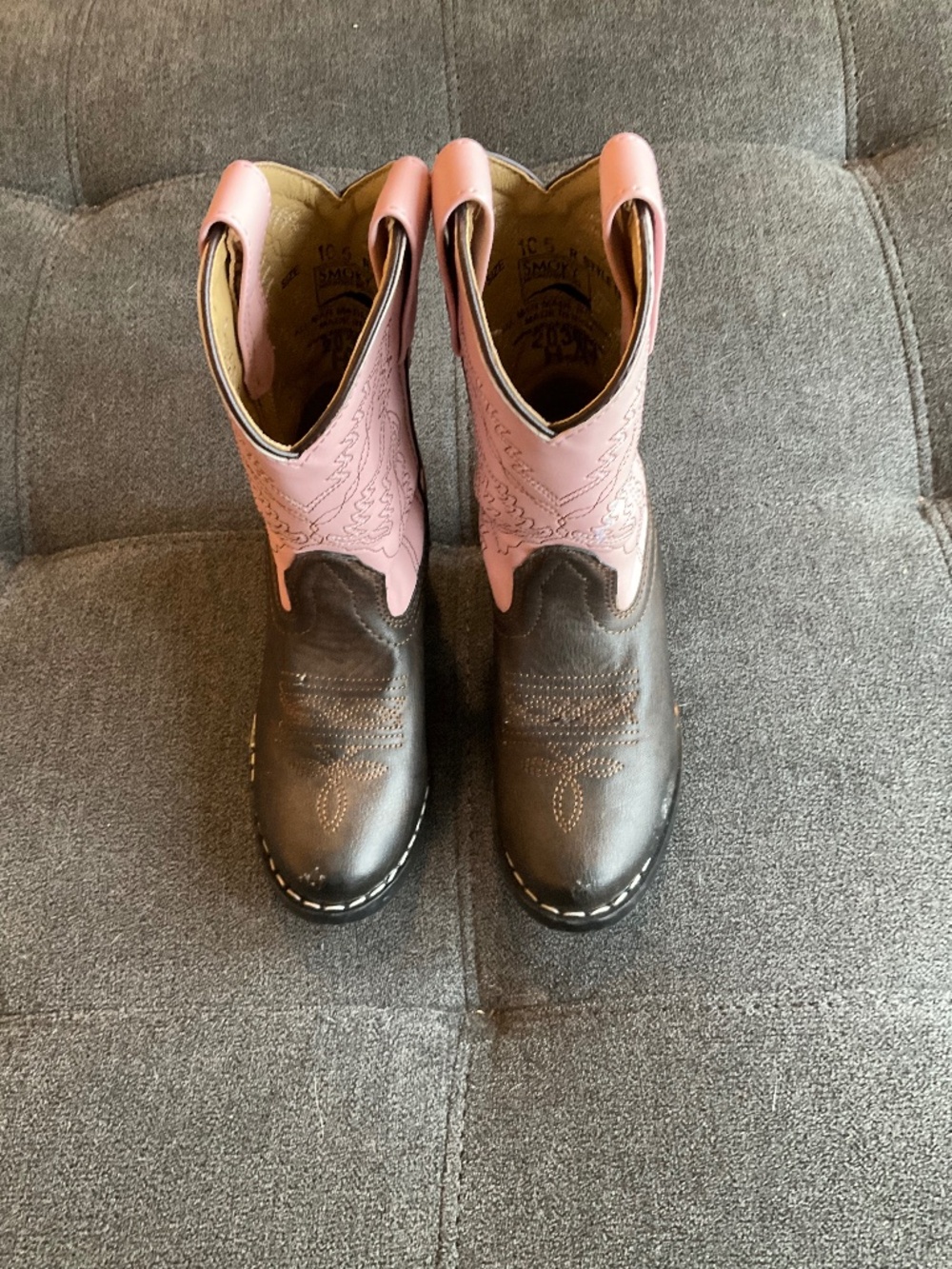 EUC Smoky Mountain Leather Cowboy Boots Girls Size 10.5
